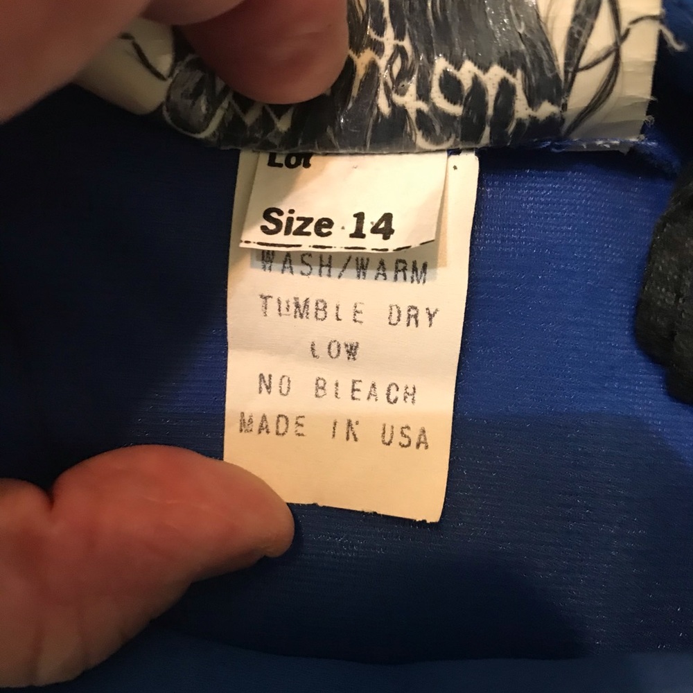 Very nice Royal Blue Dress.  Size 14 - Picture 7 of 7
